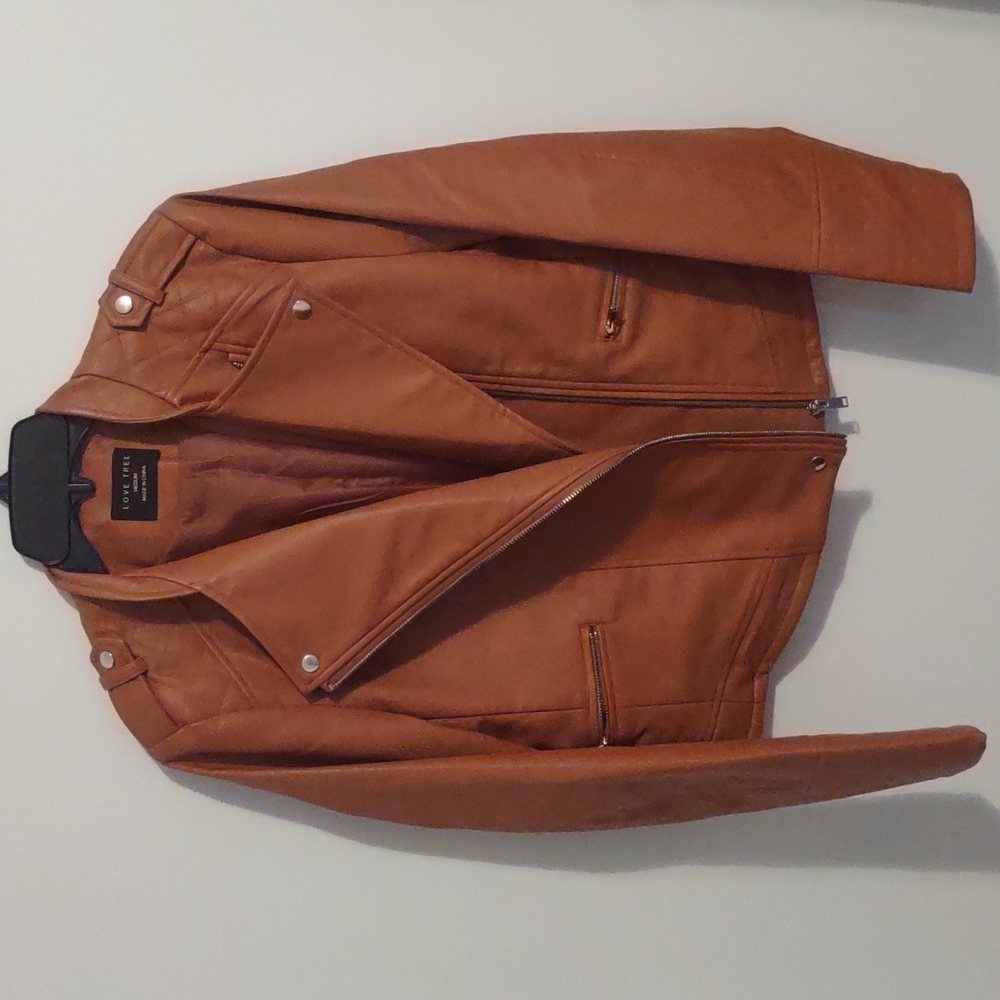 Faux leather jacket